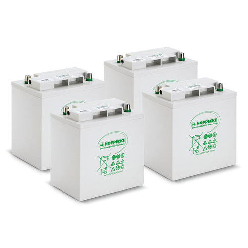 Battery kit AGM 4x 6V/170Ah, 24 Volt, 170 Ampere-hour, Maintenance-free