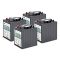 Battery kit Gel 4x 6V/180Ah, 24 Volt, 180 Ampere-hour, maintenance-free