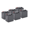 Battery kit Gel 6x 6V/240Ah, 36 Volt, 240 Ampere-hour, maintenance-free