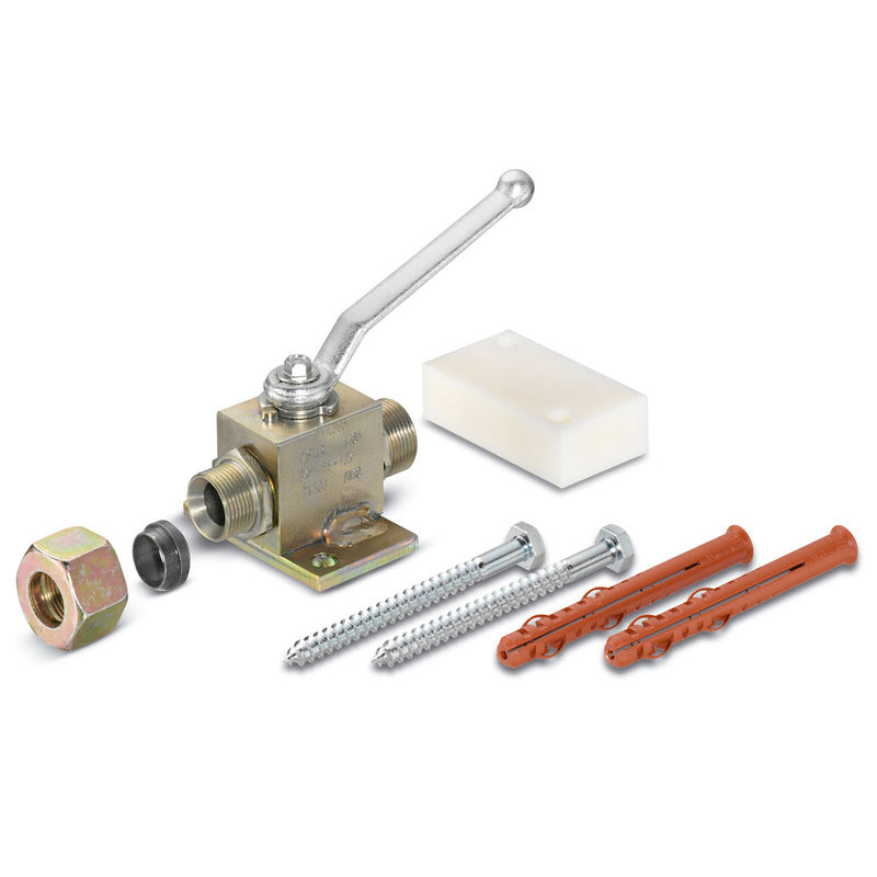 Shut-off valve, galvanised steel