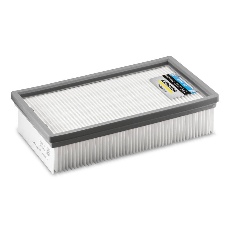 Wet & Dry flat pleated filter, PES fibre material with PTFE coating, blue label