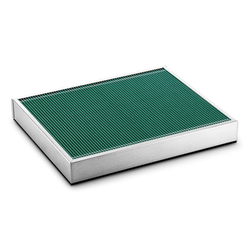 Flat pleated filter green