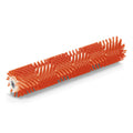 Roller brush, high / low, orange, 1118 Millimetre
