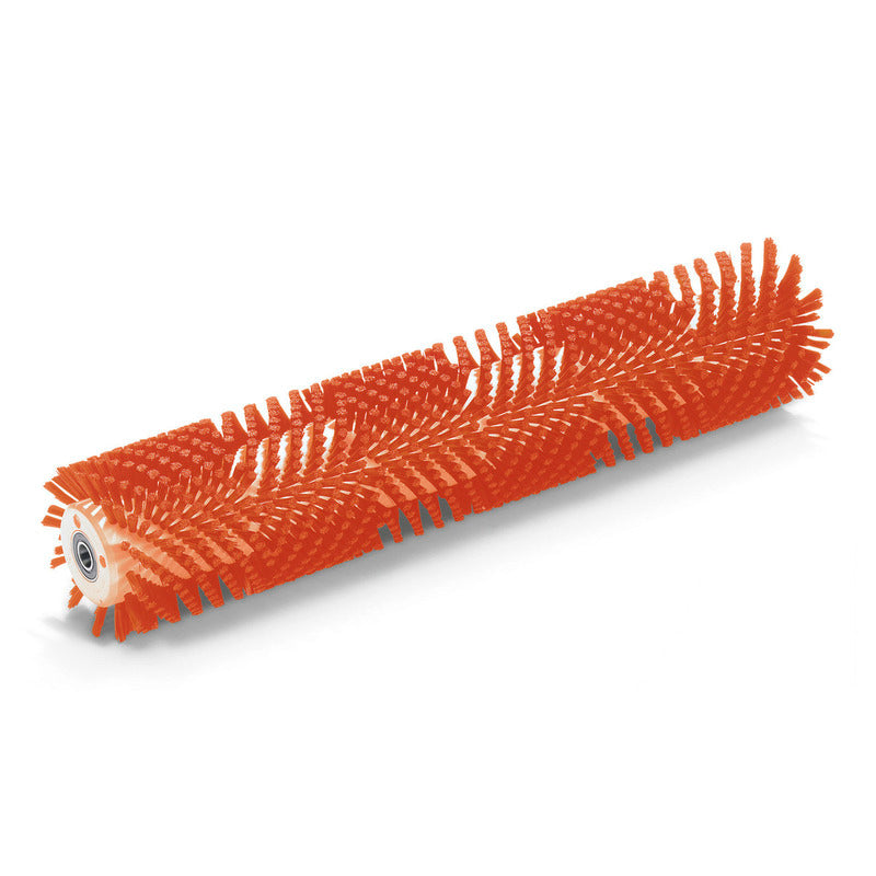 Roller brush, high / low, orange, 1118 Millimetre