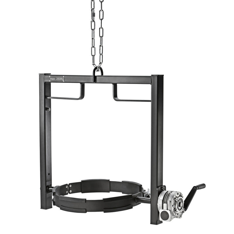 Crane- & forklift-emptying device