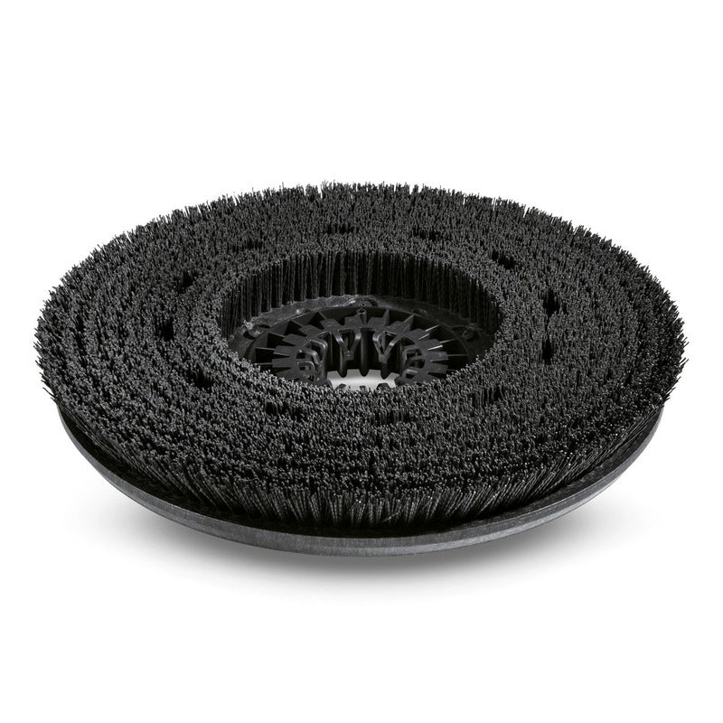 Disc brush, hard, black, 385 Millimetre
