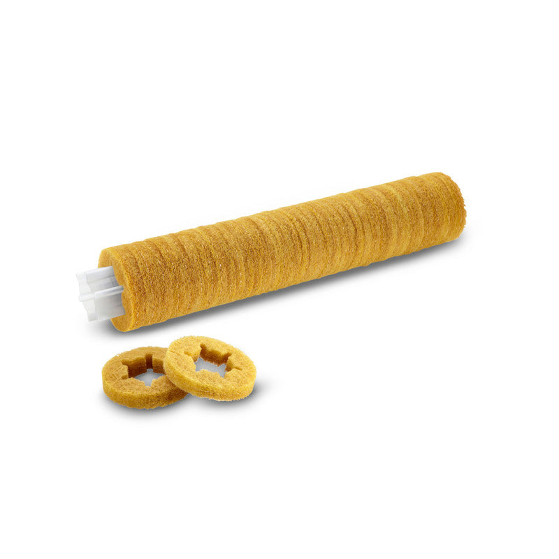 Roller pad on sleeve, Soft, yellow, 400 Millimetre