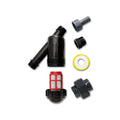 Fine-mesh water filter with adapter