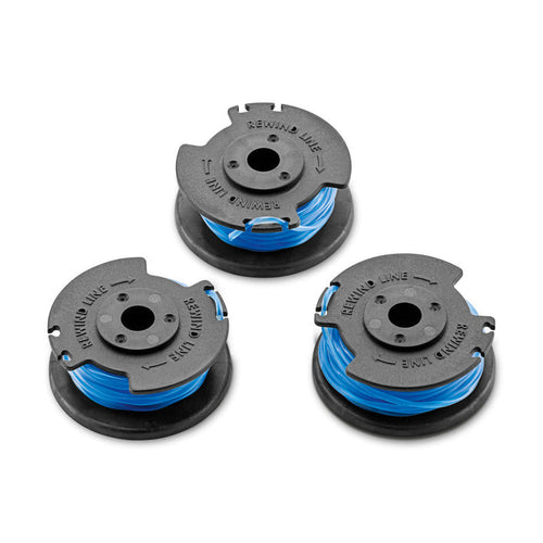 1.6 mm trimmer line spools in three-pack