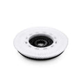 Disc brush white complete D41, very soft, white, 406 Millimetre